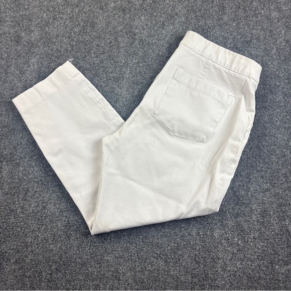 SPANX Women’s White On-the-Go Pull On Stretch Twill Cropped Pants size: Large - Picture 1 of 9